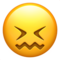 Confounded Face emoji on Apple